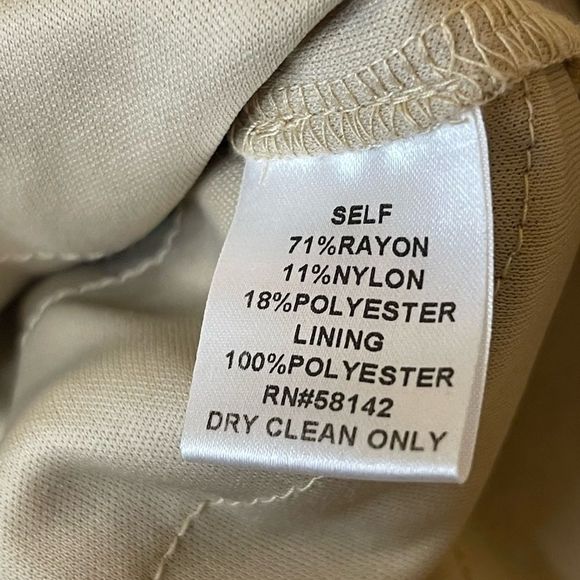 London Times Petites Tier Cap Shimmery Gold Cocktail Sheath Dress Size 6P - Picture 12 of 12